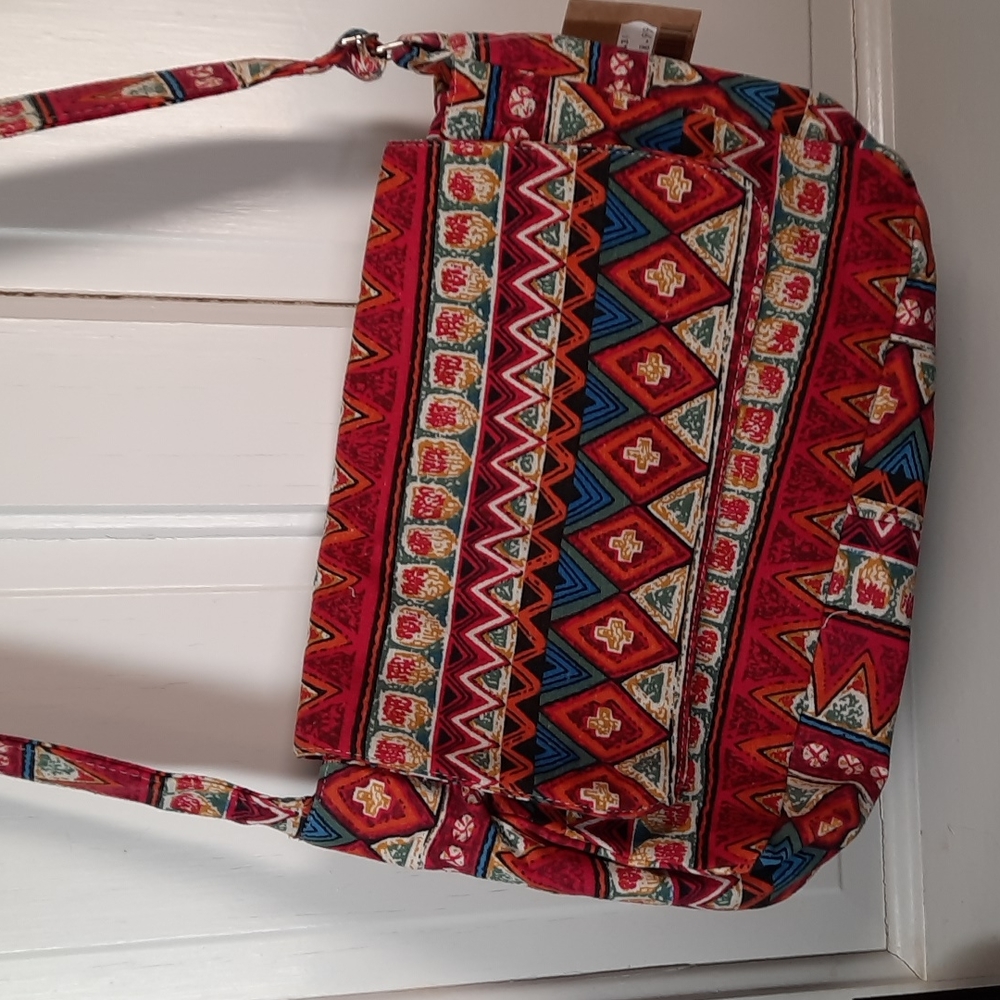 Crossbody Purse Bag Tote Cotton Aztec Style Print Lightweight Lined